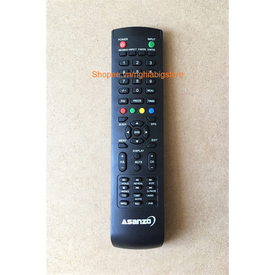Remote Điều Khiển Tivi ASANZO P Mode, TV LCD, LED