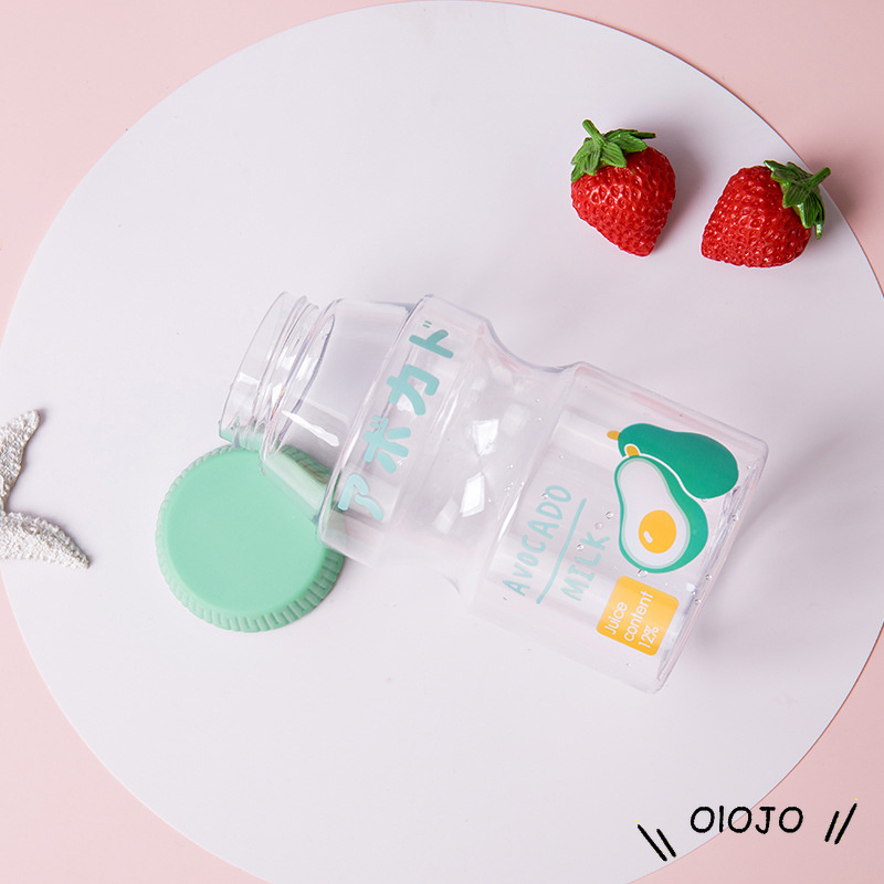 Chai nước sữa bằng nhựa loại lớn họa tiết đáng yêu 480ml chống rơi nhỏ gọn sáng tạo thời trang dành cho học sinh trẻ em