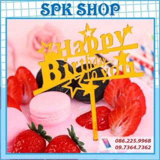 [FREESHIP❤️] Meka Happy Birthday Mẫu 6 - Meka chữ đẹp loại 1, trang trí bánh kem, trang trí bánh sinh nhật
