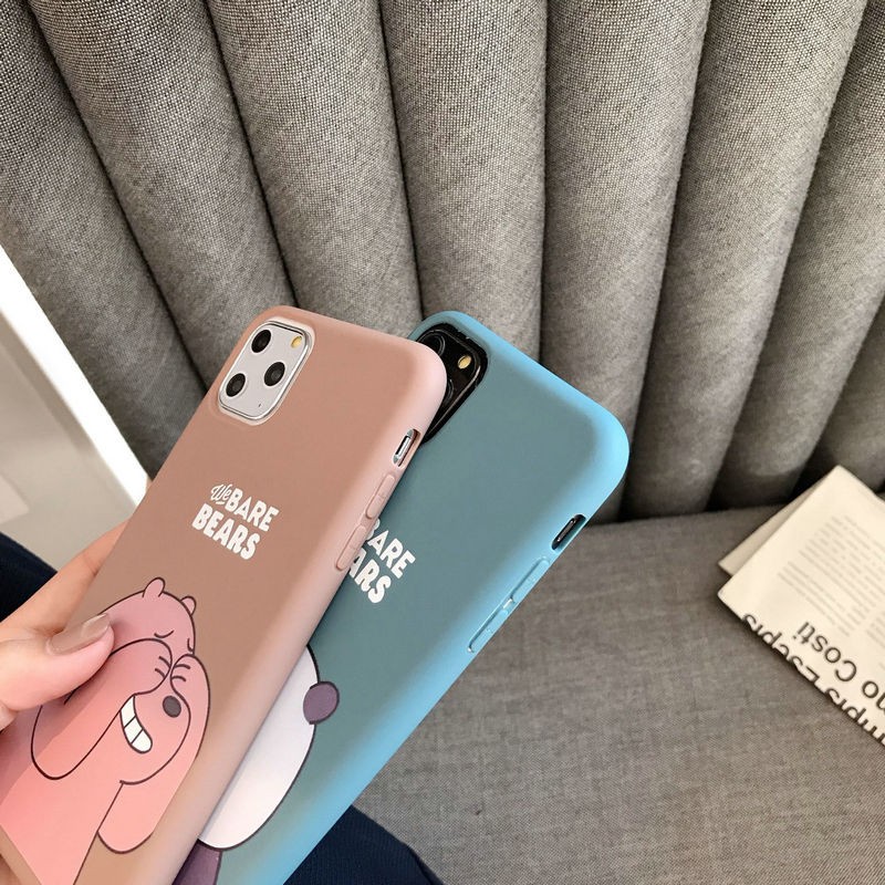 Ốp lưng OPPO A91 A83 A71 A57 A39 F3 F7 F11 F9 Reno 3 Pro Realme C15 C11 C12 6 5 3 Pro Cartoon cute Bear Soft TPU case full cover/HSND