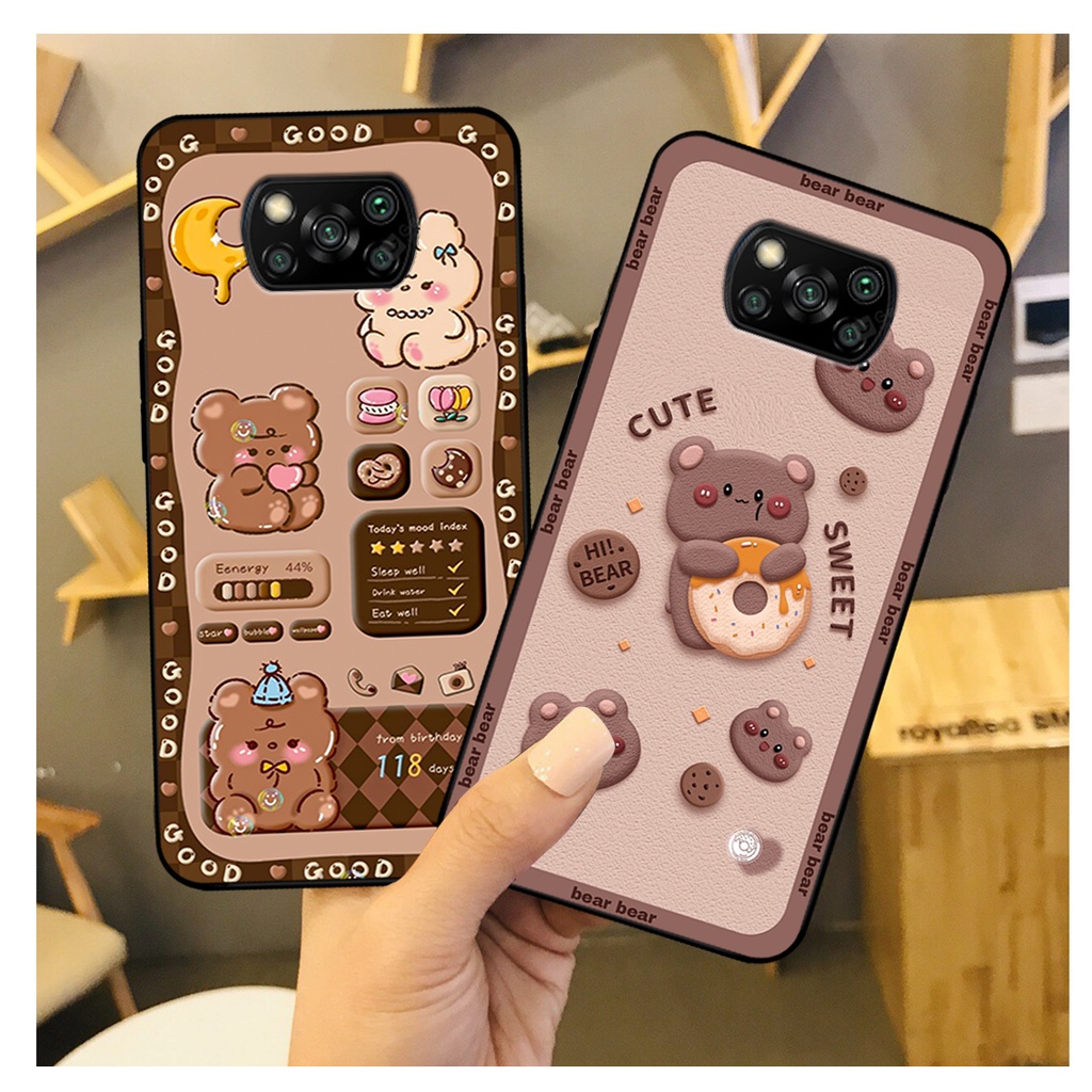 Ốp lưng Xiaomi Poco X3 / Poco X3 Pro in hình gấu bear dễ thương, bền đẹp