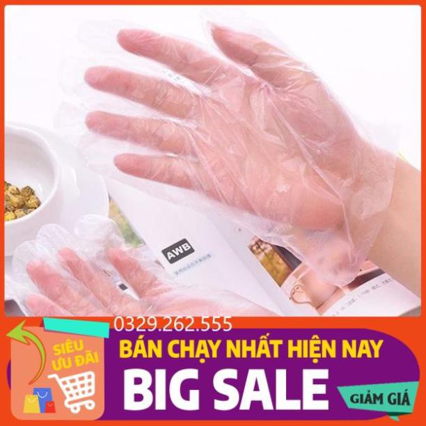 (FreeShip) [100c/1hộp] 1 hộp găng tay nilong dùng 1 lần cực kì tiện lợi