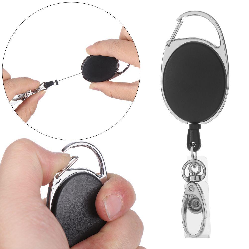 LANSEL 1 Móc Khóa Kẹp Giữ Thẻ Tên Chống Thất Lạc