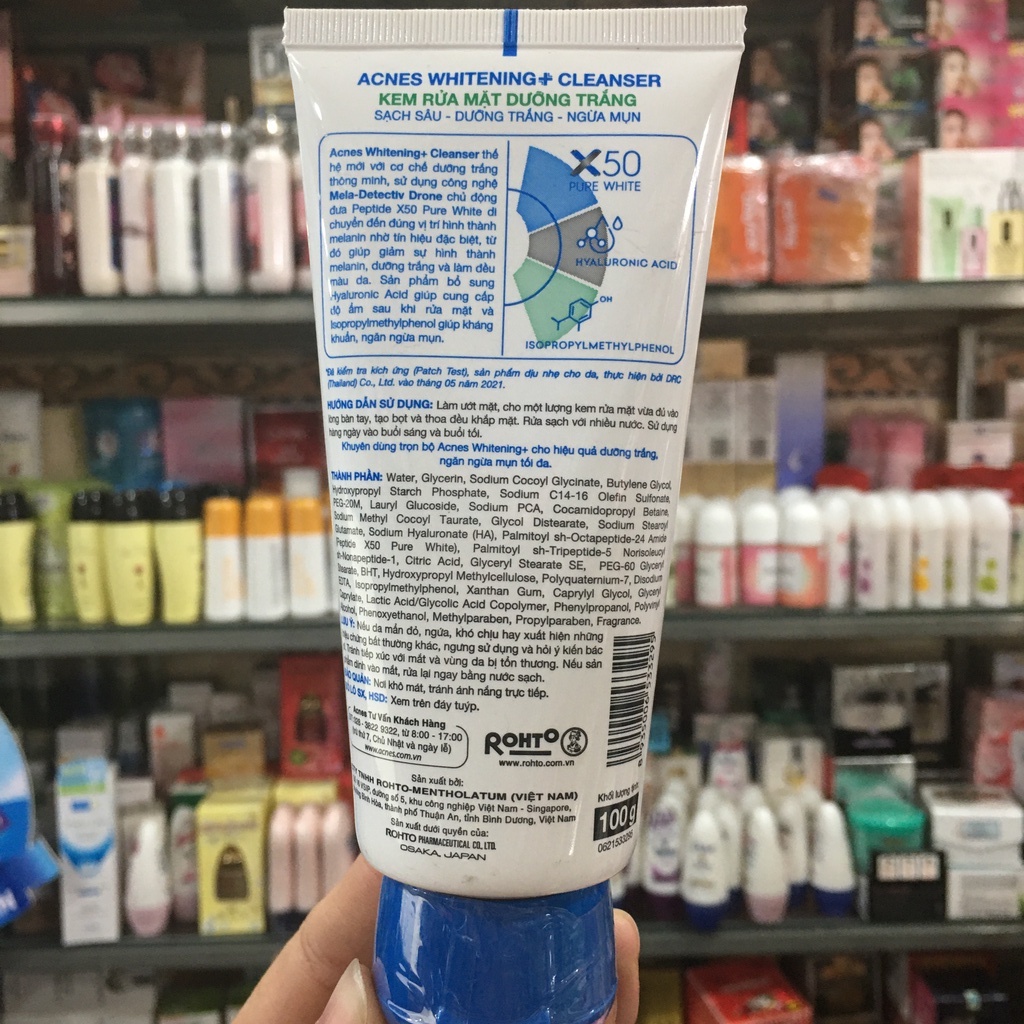 Sữa rửa mặt dưỡng trắng - Acnes Pure White Cleanser 100g