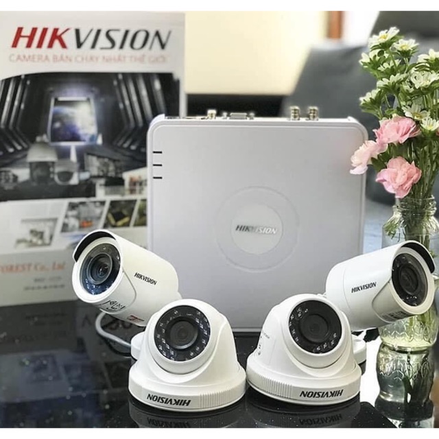 Full bộ - Trọn bộ 4 camera Hikvision 2CE56D0T hoặc 2CE16D0T và đầu ghi 7104HGHI - hàng chính hãng | WebRaoVat - webraovat.net.vn