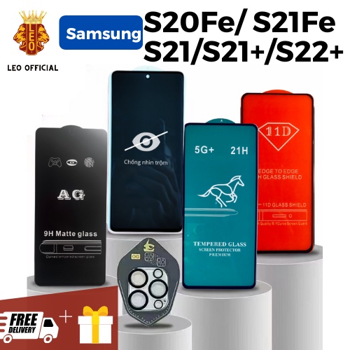 Kính cường lực Samsung S20 FE/ S21/ S21 Plus/S21 FE/ S22 Plus Full màn hình màn trong suốt chống xước độ bền cao có tặng