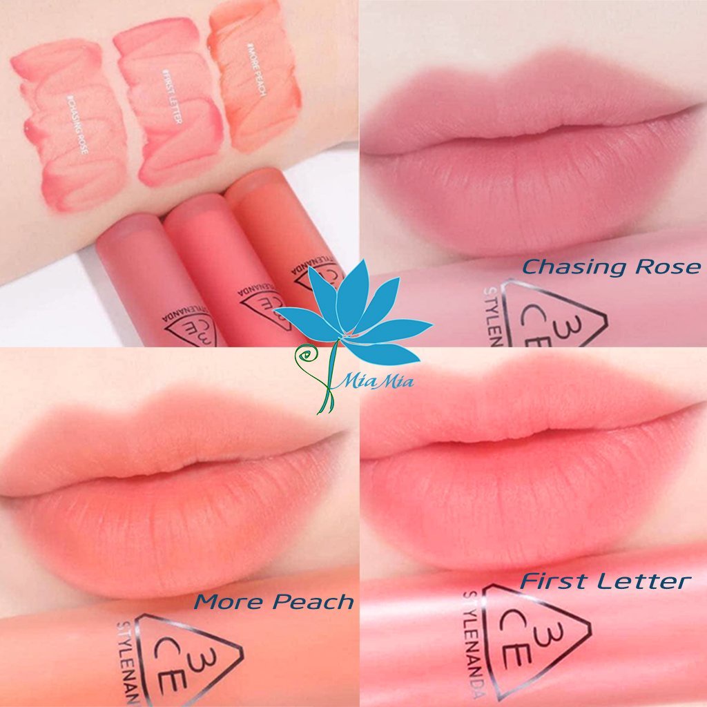 Son 3CE Blur Water Tint MORE PEACH  - MÀU CAM ĐÀO BỀN MÀU LÂU TRÔI