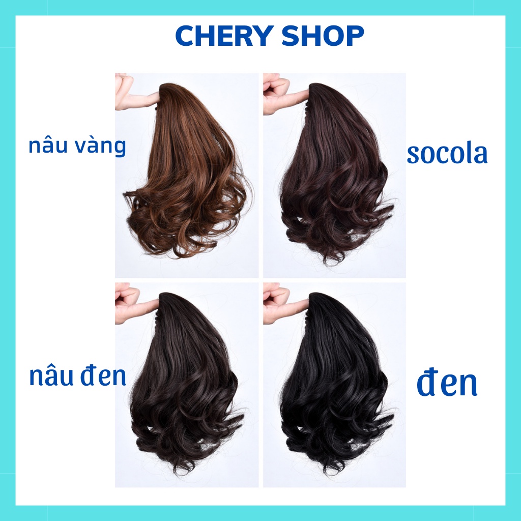 Tóc giả ngoặm cho bé gái, ngoặm xoăn ngắn kute cho bé đi chơi mã N036