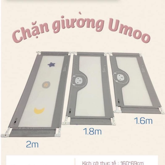 Thanh chắn giường cao cấp dạng trượt chính hãng Umoo