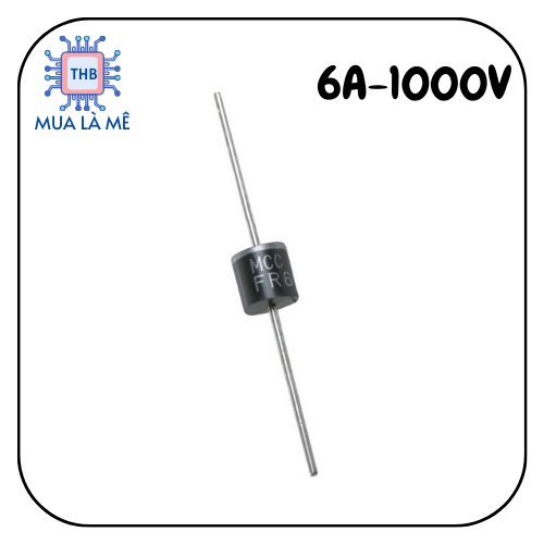 Diode xung FR607 (6A-1000V) chất lượng tốt. (túi 5 con)