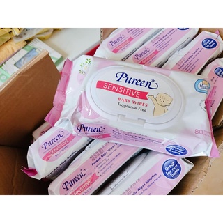 [COMBO 5 BỊCH] Khăn Giấy Uớt Pureen 80 tờ