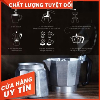Ấm pha cà phê Moka Express 3TZ (6 cup), bình pha cà phê kiểu Ý