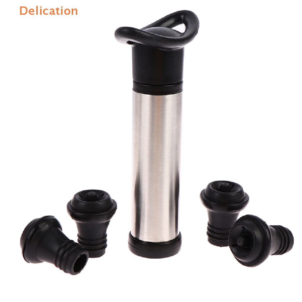 1 Bộ Dụng Cụ Bơm Hút Chân Không Bằng Thép Không Gỉ Cho Chai Rượu Vang