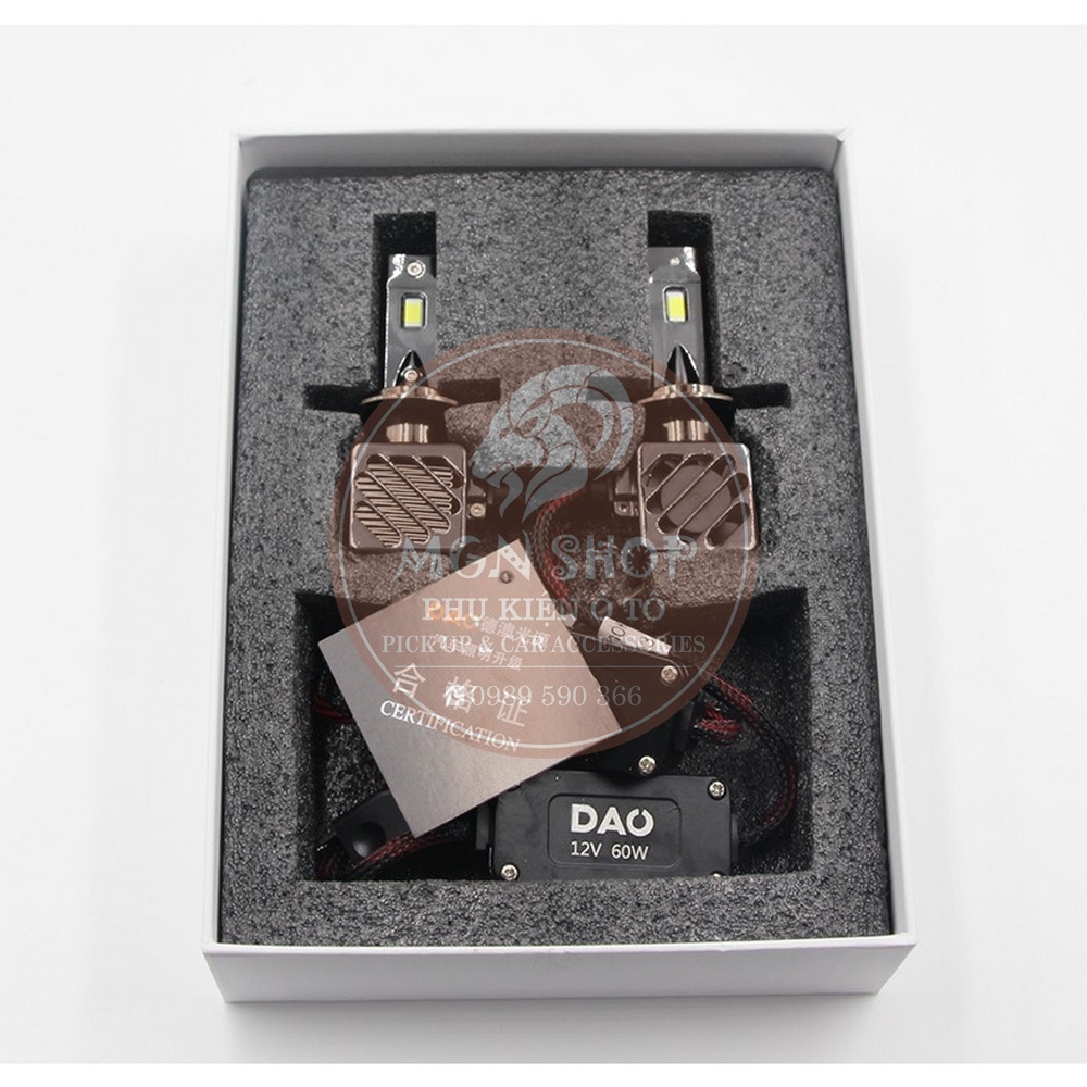 [Đèn LED DAO] [60W] [6000K] [H1 H4 H7 H8/H11/H16 HB3/HB4 HIR2/9012] dành cho ô tô xe máy