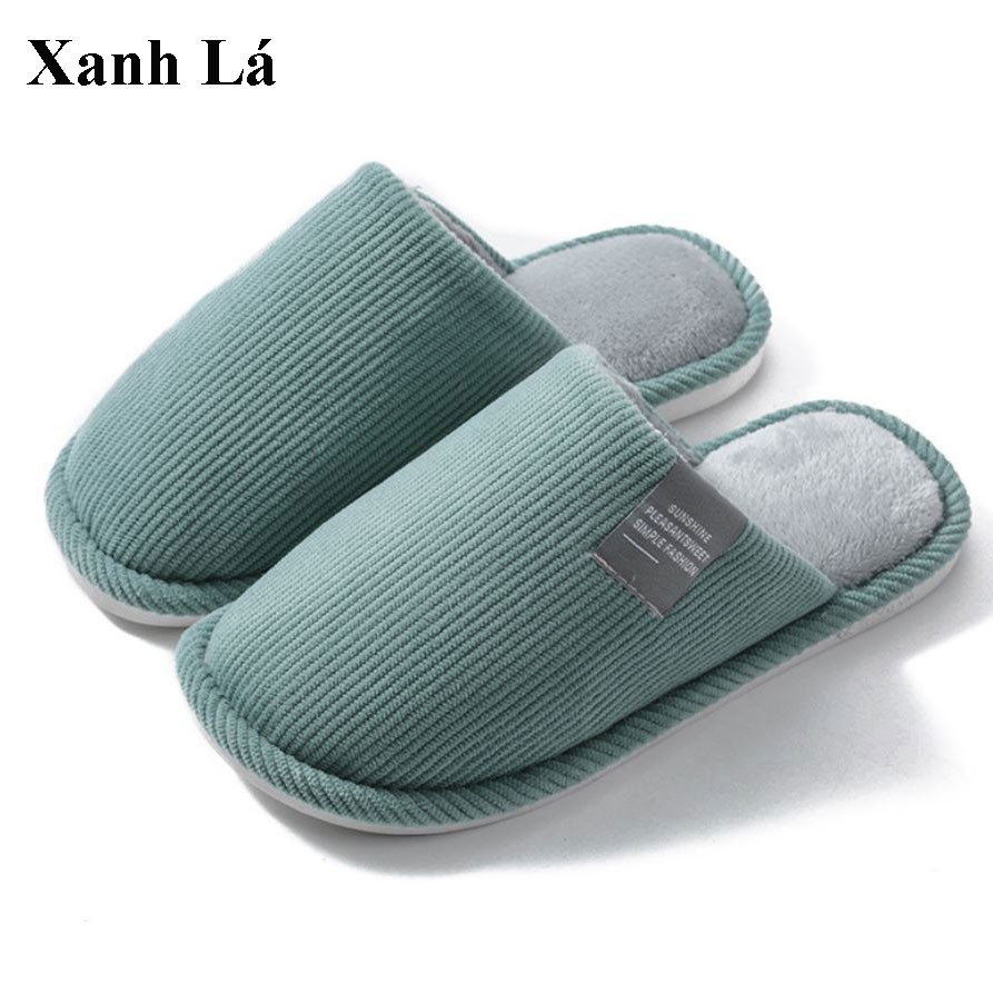 DÉP BÔNG, DÉP LÔNG, DÉP TRONG NHÀ, DÉP ĐI TRONG NHÀ NỮ NAM MÙA ĐÔNG QUAI NGANG CUTE ĐẾ CAO SU