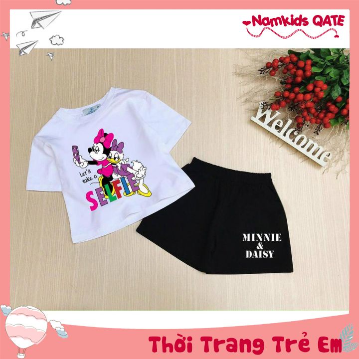 💎SIÊU HOT TREND💎Bộ Đồ Cho Bé Gái Minnie & Daisy Từ 8kg Đến 25kg Namkidsqate