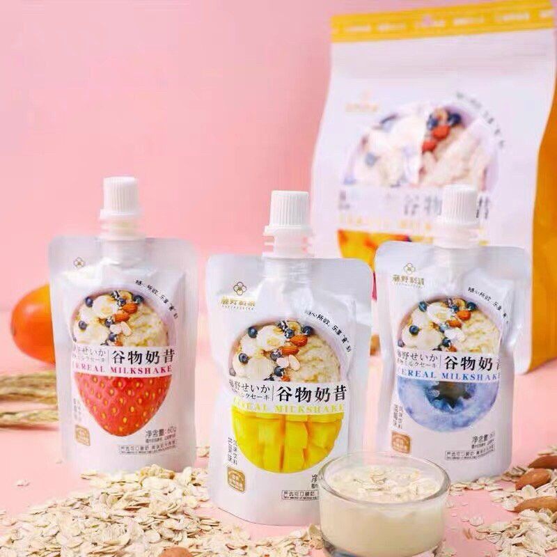 Sữa Chua Ngũ Cốc Trái Cây Uống Liền - Đồ ăn vặt Snackfoodbysuri
