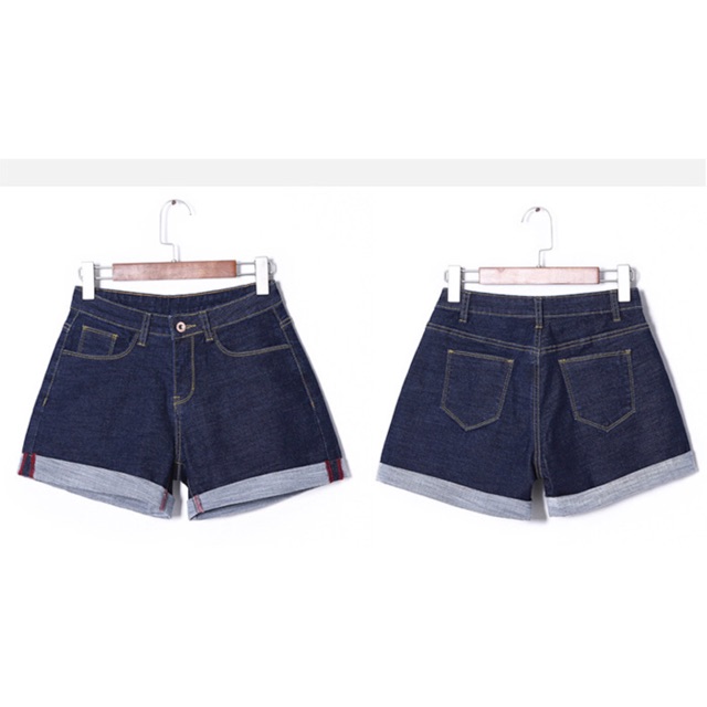 Quần short jean big size lưng cao lai lật size lớn 60-90kg