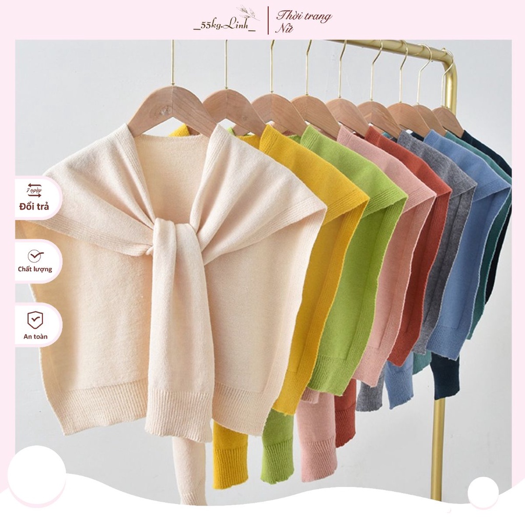 Khăn choàng cổ thủy thủ thời trang, khăn choàng dệt kim thắt nút, phong cách Retro Hàn Quốc