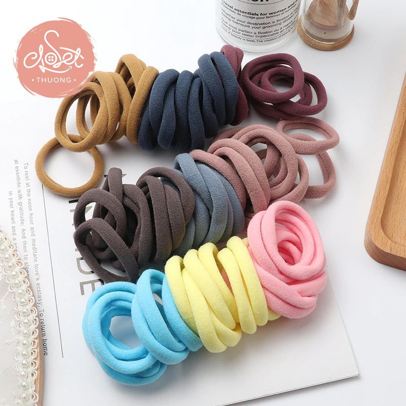 Dây buộc tóc, chun buộc tóc, cột tóc màu trơn, mua càng nhiều càng rẻ DC02