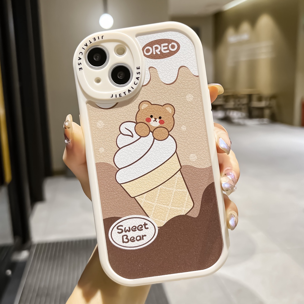 Ốp Điện Thoại Mềm Bảo Vệ Camera In Hình Gấu Hoạt Hình Cho OPPO A56 A55 A55s A36 A35 A32 A31 A95 A93s A92s A92 A72 A52 A9 A5 2020
