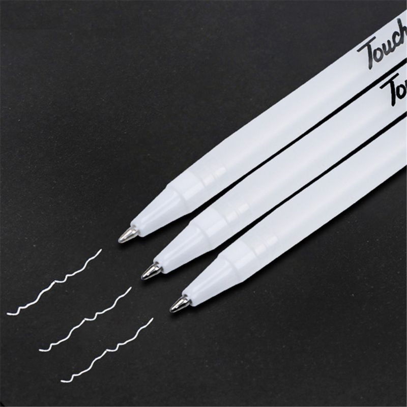 Bộ 3 Bút Gel Màu Trắng Đen Dùng Vẽ Tranh Chuyên Nghiệp