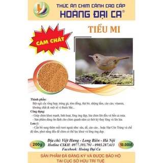 Cám chim tiểu mi hoàng đại ca dòng cám chất và mát gói 200g