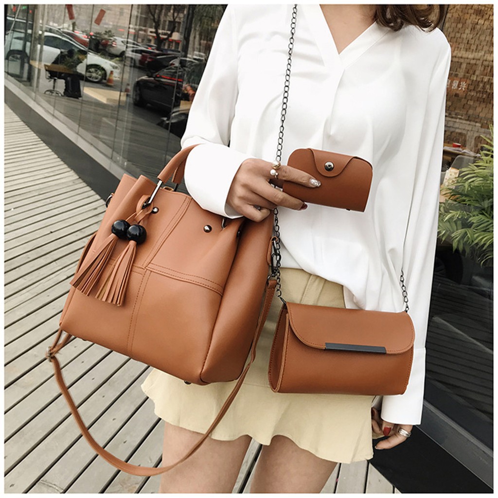 ❁❁Bộ 3 túi xách da thời trang cho nữ