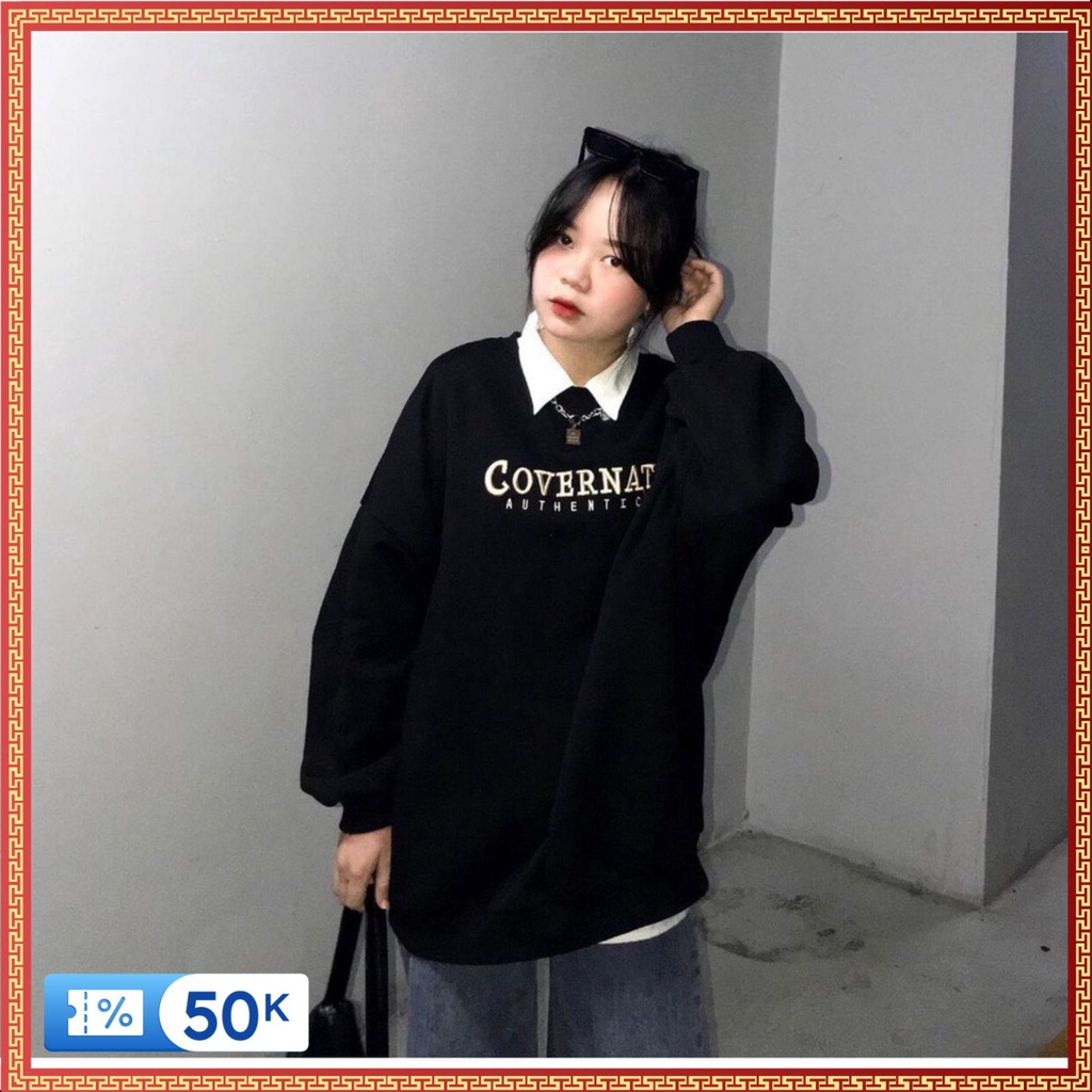 Áo hoodie nam nữ Cover Genzak, Áo sweater nỉ from rộng Unisex