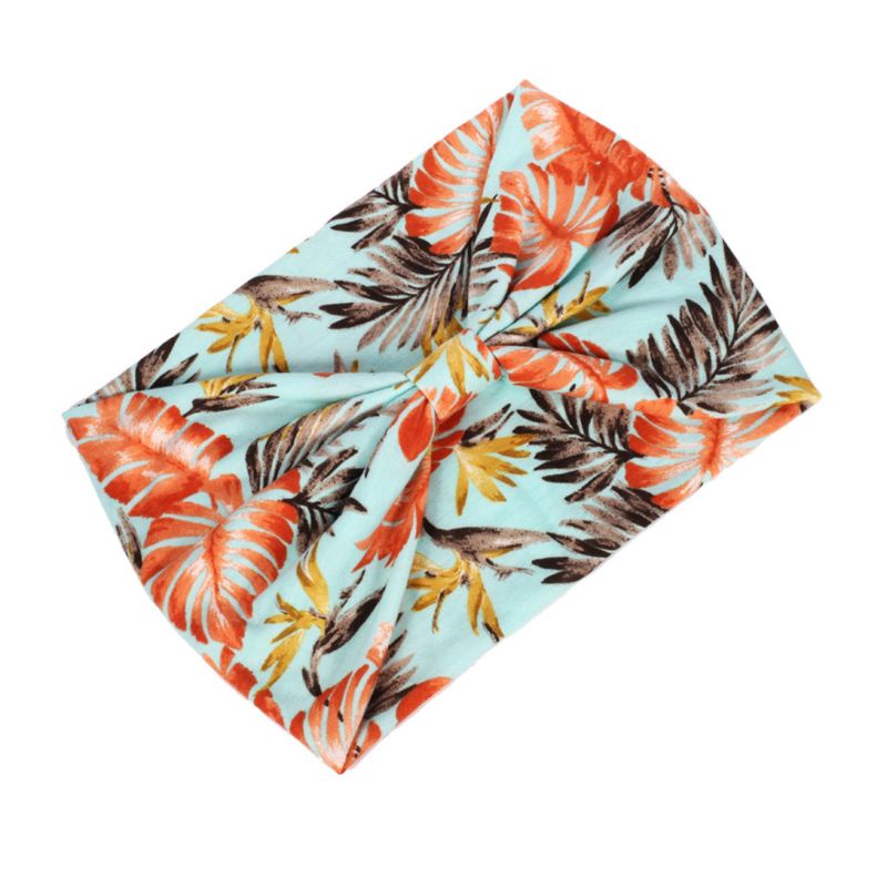 Băng Đô Thắt Nút Họa Tiết Hoa Vintage 16 Màu