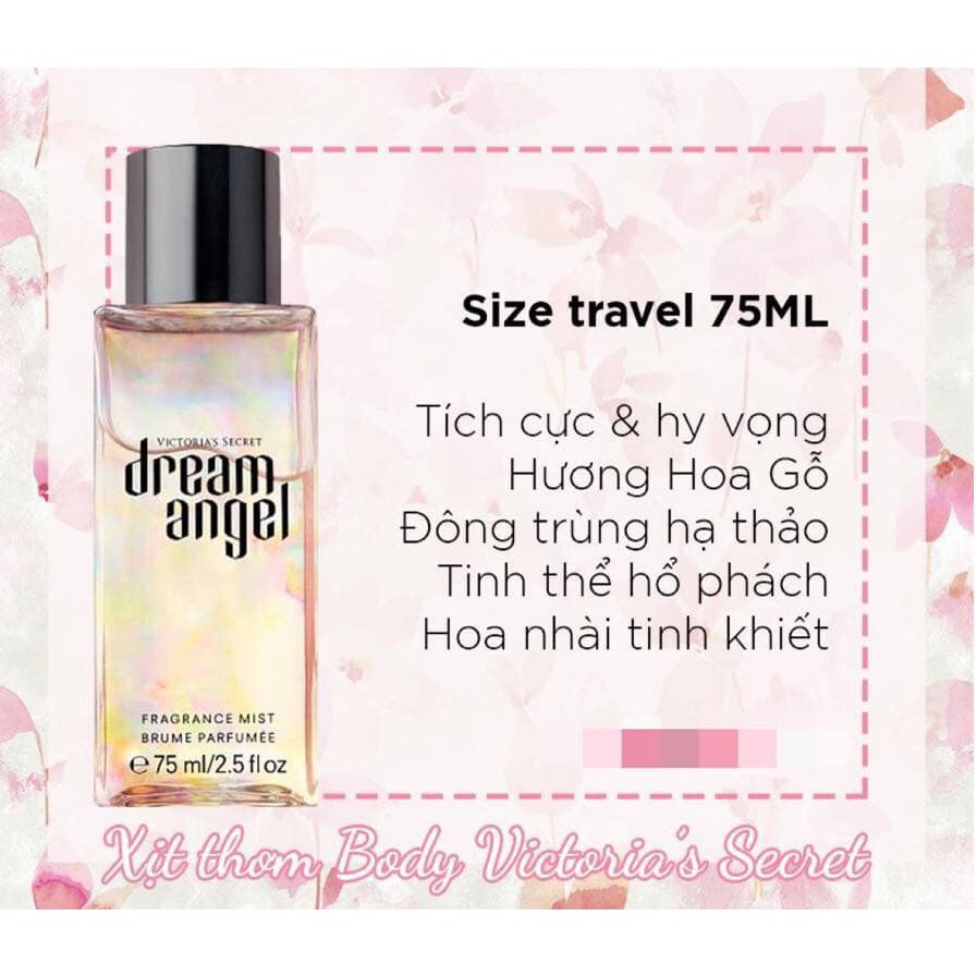 Set 4 chai Nước Hoa Victoria's Secret Fragrance MisT