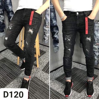 SALE Xả SALE XẢ Quần Jean Nam Đen Rách xước Cao Cấp MD0536 Xịn . . new : new ' new L ₁ .