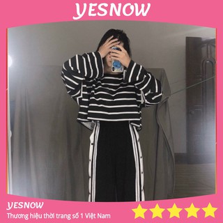 💎💎💎💎💎💎 Áo croptop kẻ dài tay ống rộng