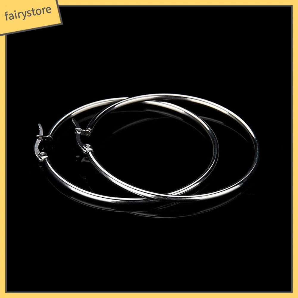 Bông tai tròn bằng thép không gỉ