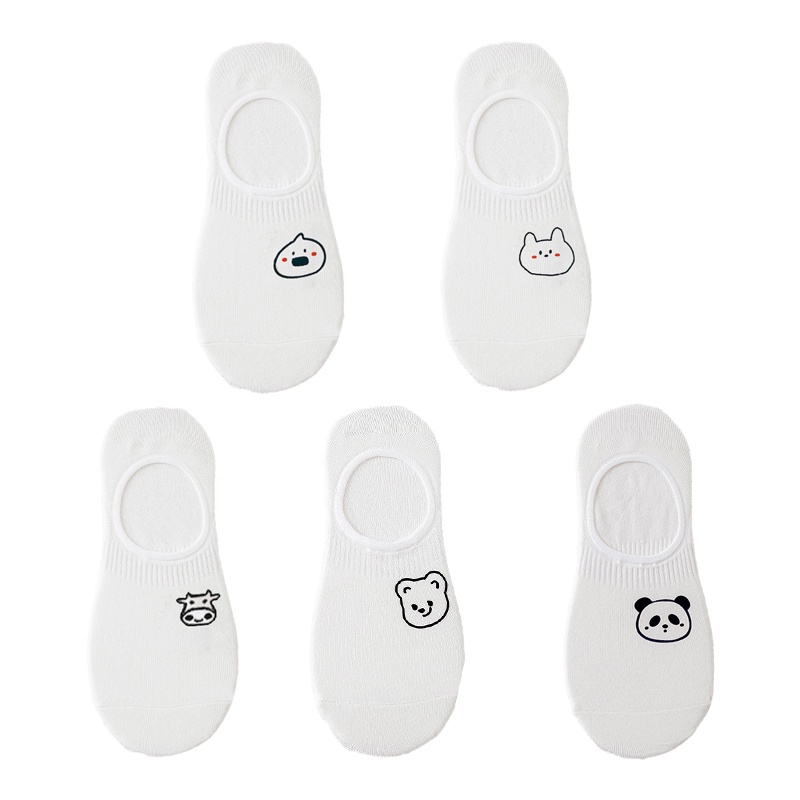 Vớ ECMLN có silicon chống trượt họa tiết hoạt hình dễ thương thời trang dành cho nữ