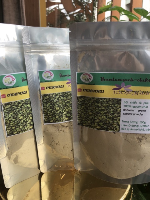 Bột chiết cà phê xanh Robusta 100% nguyên chất