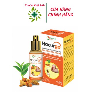 Băng vết thương dạng xịt Nacurgo giúp làm lành vết thương, hạn chế để lại sẹo, giảm thâm nám, chống oxy hóa và bảo vệ tế