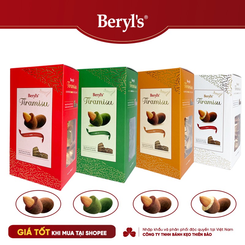 [BEST SELLER] Chocolate Beryl's TIRAMISU 4 vị 200G