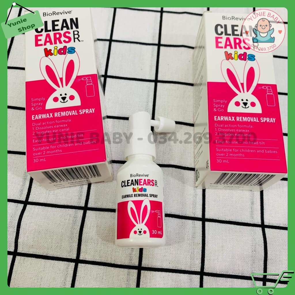 [Úc] Xịt tan ráy tai Clean Ears Kids 30ml