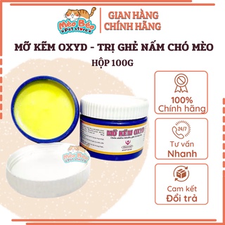 Mỡ Kẽm bôi vết thương, ghẻ ngứa, viêm ngoài da cho chó mèo - Mỡ kẽm Oxyd Hanvet 100g