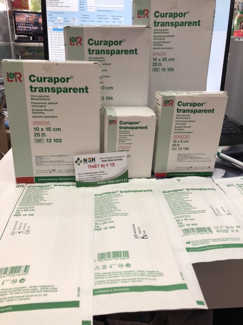 ❤️ Miếng Băng dán vết thương kèm gạc vô trùng Curapor Transparent gạc dán vết thương hút dịch không thấm nước Curapor