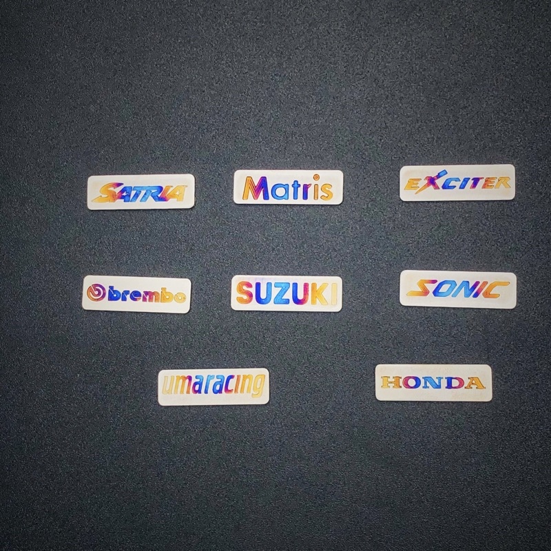 Tem Titan Logo Mini 2D Thương Hiệu Xe Honda,Suzuki,Sonic,Satria Kèm Keo 3M Siêu Dính