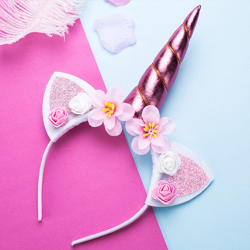 (MớI) Băng BuộC ĐầU HìNh NgựA Unicorn Dễ Thương Cho Bé GáI
