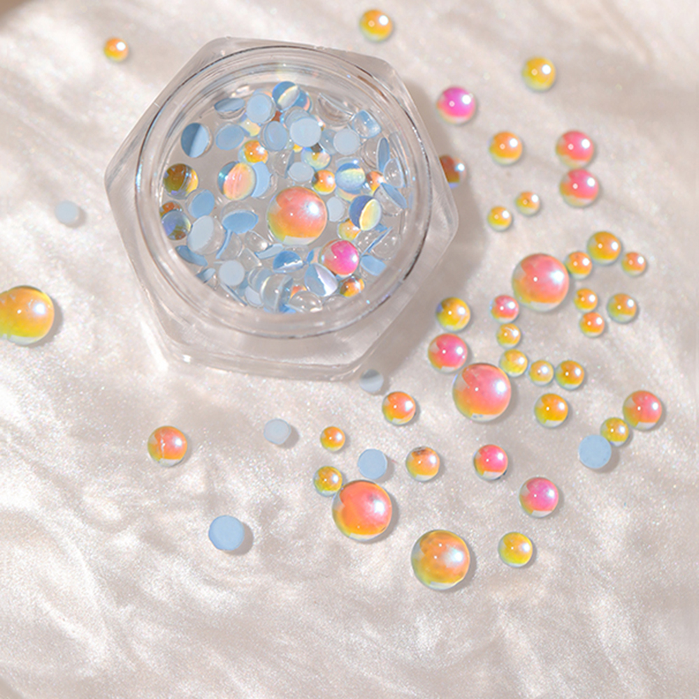 [Hàng mới về] Hộp hạt cườm 3D đính trang trí làm đẹp móng tay