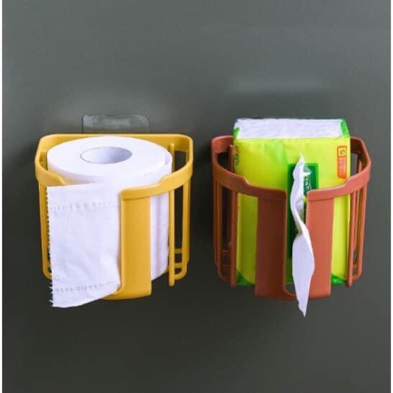 Giá nhựa đựng đồ giấy vệ sinh dính tường kệ để đồ tiện lợi