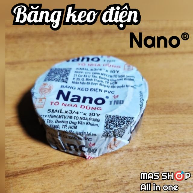 Băng keo điện. Băng keo đen thương hiệu NANO