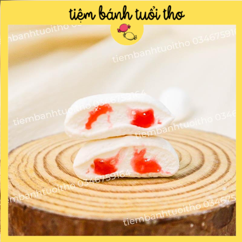 Kẹo Dẻo Mashmallow Bánh Bao Bông Xốp Nhân Trái Cây