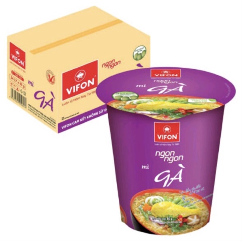 Mì Ly Vifon vị Gà / Tôm Chua Cay / Lẫu Thái Tôm / Lẫu Thái Tomyum - ly  60g | BigBuy360 - bigbuy360.vn