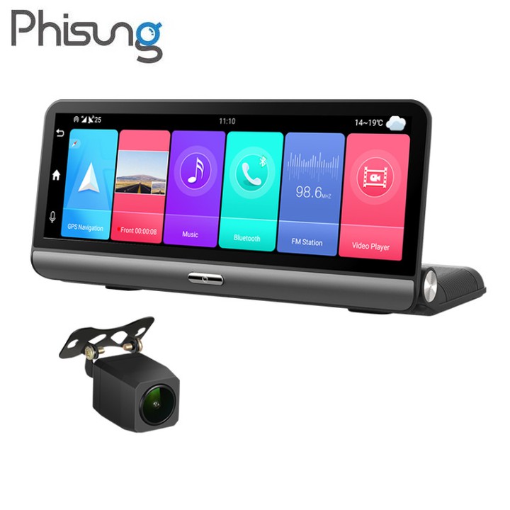 Camera hành trình đặt taplo ô tô, thương hiệu Phisung - P03: 4G, wifi, 8 inch, android 8.1 OS (Bảo hành: 1 Năm) | WebRaoVat - webraovat.net.vn