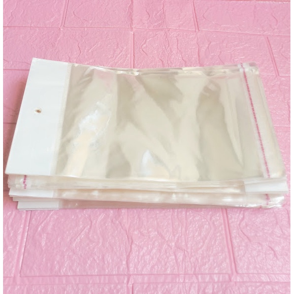 100g  Túi Opp dán mép  13x18cm  - Túi ni lông băng keo dán miệng - Bao nilon dán miệng